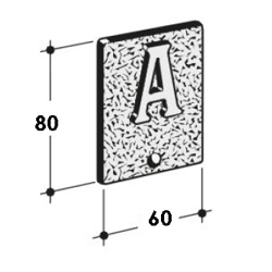 vendita online Lettera civica ridotta in ottone lucido Cassette postali, bacheche e casellari Silmec